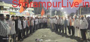 मराठ्यांचा श्रीरामपूरात जल्लोष;फटाक्यांची आतषबाजी अन गुलालाची उधळण