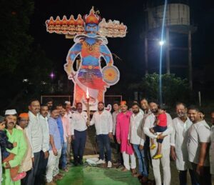 दशानन रावण दहनाची परंपरा हजारो वर्षांपूर्वीची-बेग;खंडाळा येथे दशानन रावण दहन कार्यक्रम