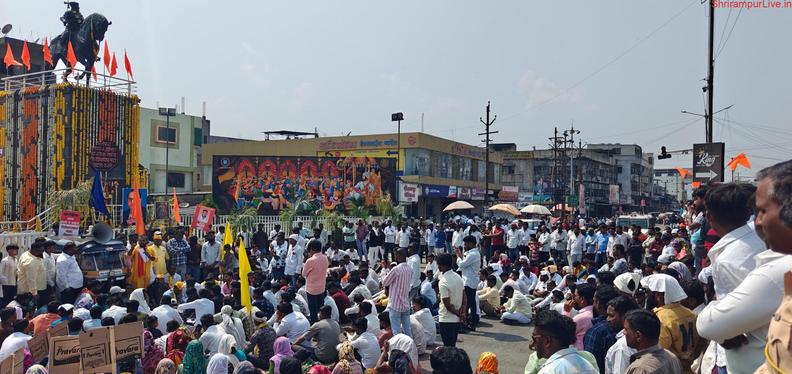 महिना उलटूनही आरोपींना अटक नाही;श्रीरामपूर शहरात भव्य मोर्चा