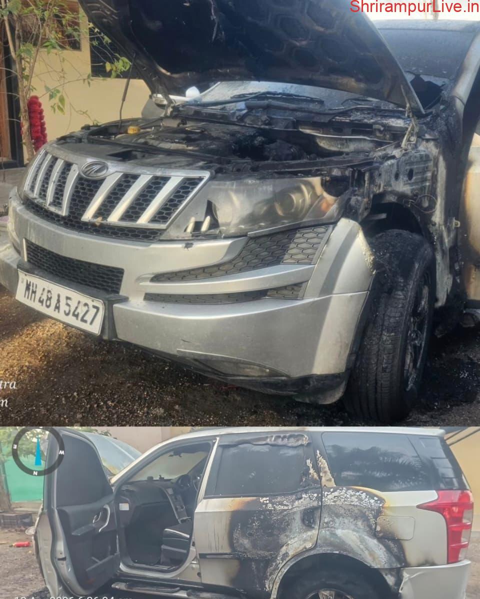 सरपंच पतीची घरासमोर लावलेली चारचाकी जाळली;जाफराबाद येथील घटनेने खळबळ